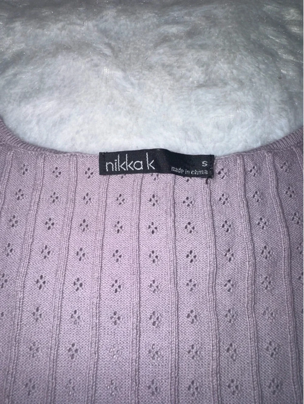 Sweater cardigan with tie front